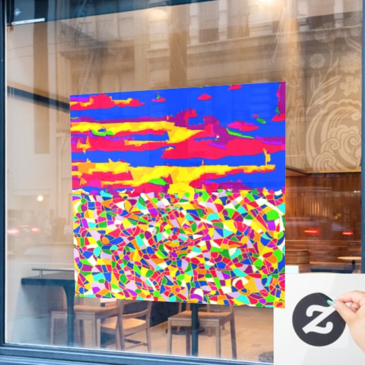 Abstracte Transcendentie Raamsticker (Cafe Raam)