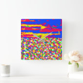 Abstracte Transcendentie Vierkante Klok (Huis)