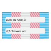 Abstracte Transgender Pride Flag Naambadge (Voorkant)