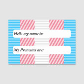  Abstracte Transgender Pride Flag Naamplaatje (Voorkant)