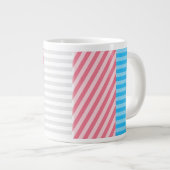 Abstracte Transgender Pride-vlag Grote Koffiekop (Voorkant rechts)