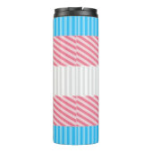 Abstracte Transgender Pride-vlag Thermosbeker (Achterkant)