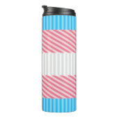 Abstracte Transgender Pride-vlag Thermosbeker (Geroteerd rechts)