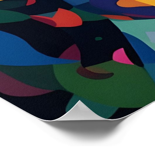 Abstracte Transgender vrouwen gezichten Poster (Hoek)