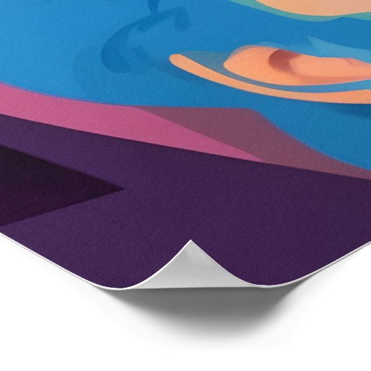 Abstracte transgender vrouwen poster (Hoek)