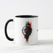 Abstracte Trash Polka Zakhorloge Mok (Links)
