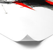 Abstracte Trash Polka Zakhorloge Poster (Hoek)