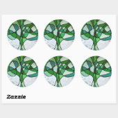 Abstracte Tree of Life-Sticker Ronde Sticker (Vel)