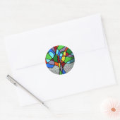Abstracte Tree of Life-Sticker Ronde Sticker (Envelop)