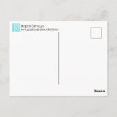 Abstracte Treescape Aqua Blue White Uw groet Briefkaart (Achterkant)