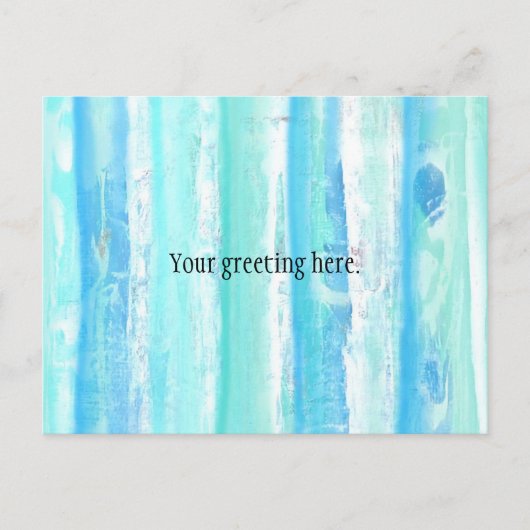 Abstracte Treescape Aqua Blue White Uw groet Briefkaart (Voorkant)