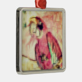 Abstracte trekpapegaai metalen ornament (Rechts)