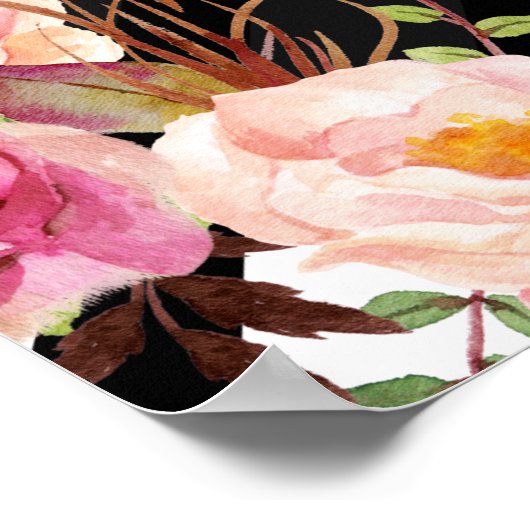  Abstracte trekpatronen Poster (Hoek)