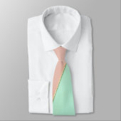 Abstracte Trendy Blush Roze Mint Collectie Stropdas (Gebonden)