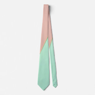 Abstracte Trendy Blush Roze Mint Collectie Stropdas