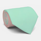 Abstracte Trendy Blush Roze Mint Collectie Stropdas (Opgerold)