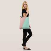 Abstracte Trendy Blush Roze Mint Collectie Tote Bag (Op model)