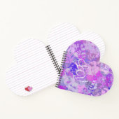 Abstracte Trendy Camo Pink Paars Blue Heart Notitieboek (Binnen)