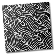 Abstracte trendy veren zwart wit print