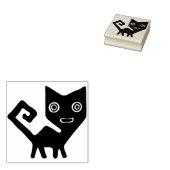 abstracte tribal cat art stempel (Gestempeld)