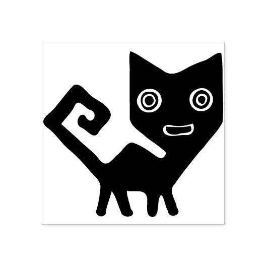 abstracte tribal cat art stempel (Afrduk)