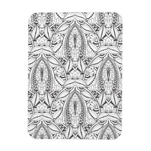 Abstracte Tribal Doodle Magneet