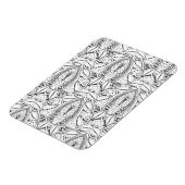 Abstracte Tribal Doodle Magneet (Linkerzijde)