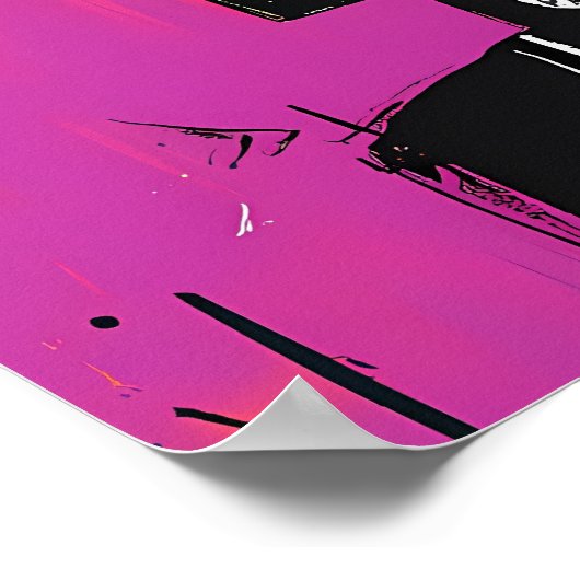 Abstracte Tribal Graffiti-personages Bold Grid Poster (Hoek)