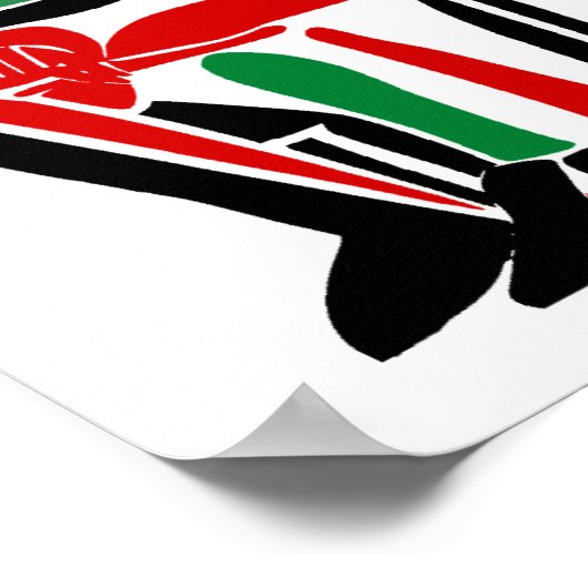 Abstracte Tribal Healing Figures Poster (Hoek)