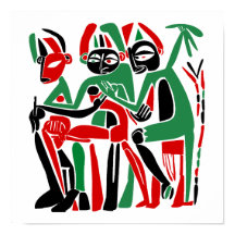 Abstracte Tribal Healing Figures