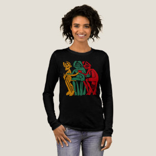 Abstracte Tribal Healing Figures Tri-Blend Shirt