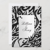 Abstracte Tribal Silver Weddenschap Olive Kaart (Achterkant)