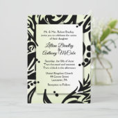 Abstracte tribale bruiloft Olive Kaart (Staand voorkant)