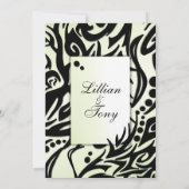 Abstracte tribale bruiloft Olive Kaart (Achterkant)