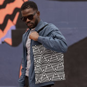 Abstracte tribale driehoeken tote bag