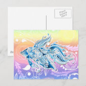 Abstracte tribale vis briefkaart (Voorkant / Achterkant)