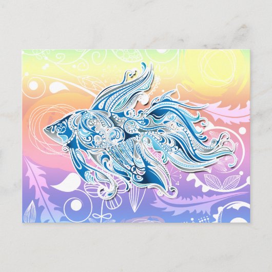 Abstracte tribale vis briefkaart (Voorkant)