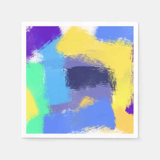 Abstracte trillende borstelslagen servet (Voorkant)