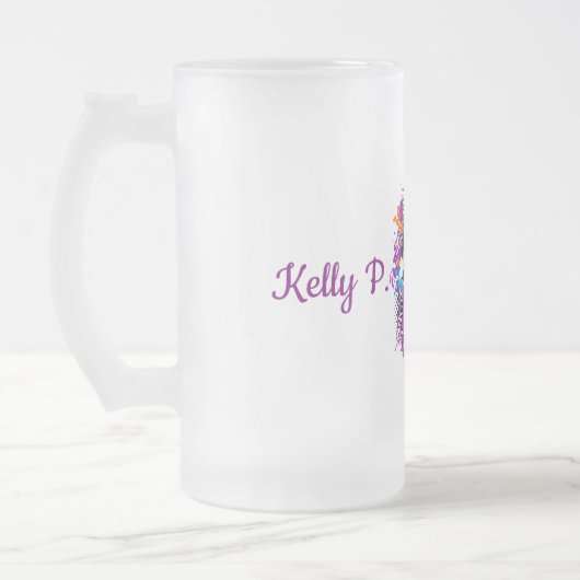 Abstracte trillende carnavalpanman matglas bierpul (Links)