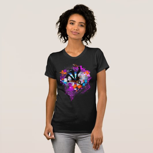 Abstracte trillende carnavalpanman t-shirt (Voorkant volledig)