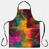 abstracte, trillende kundeartikelen op papier, schort (Voorkant)