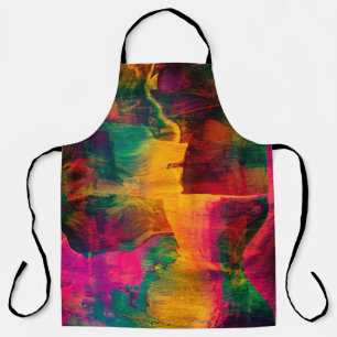 abstracte, trillende kundeartikelen op papier, schort