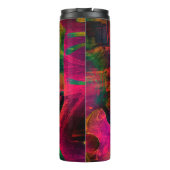 abstracte, trillende kundeartikelen op papier, thermosbeker (Achterkant)