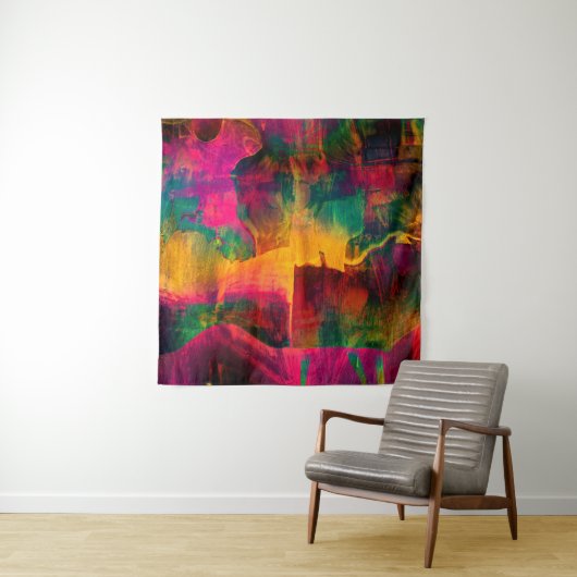 abstracte, trillende kundeartikelen op papier, wandkleed (In Situ (horizontaal))