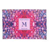 Abstracte trillende monogram sterren kussensloop (Voorkant)