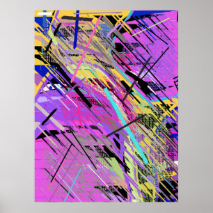 Abstracte trilling 80 jaar poster