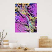 Abstracte trilling 80 jaar poster (Keuken)