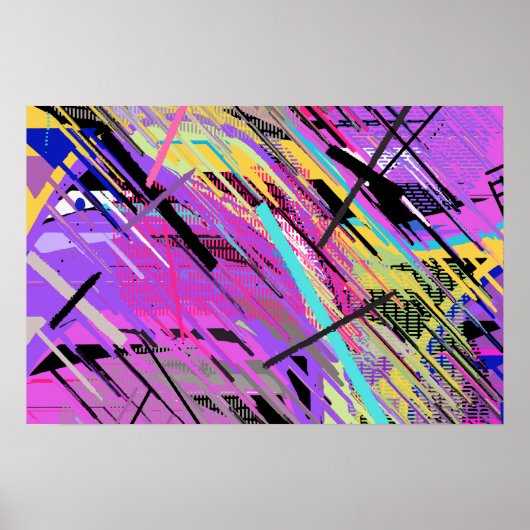 Abstracte trilling 80 jaar poster (Voorkant)