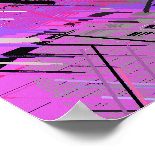 Abstracte trilling 80 jaar poster (Hoek)