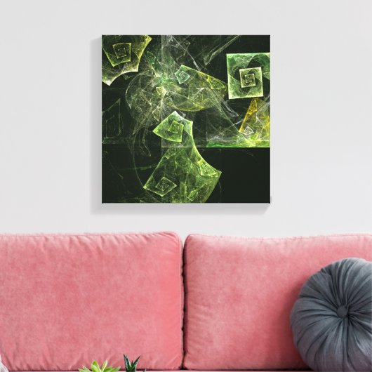 Abstracte trilling zwart-wit canvas afdruk (Insitu (Woonkamer))